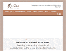 Tablet Screenshot of molokaiartscenter.com